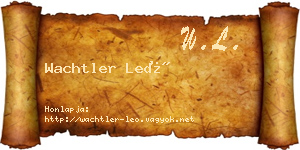 Wachtler Leó névjegykártya